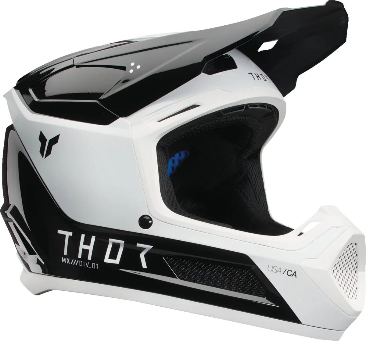 THOR Fleet Storm jeugd crosshelm – Zwart/Wit glanzend - MxProStoreParts