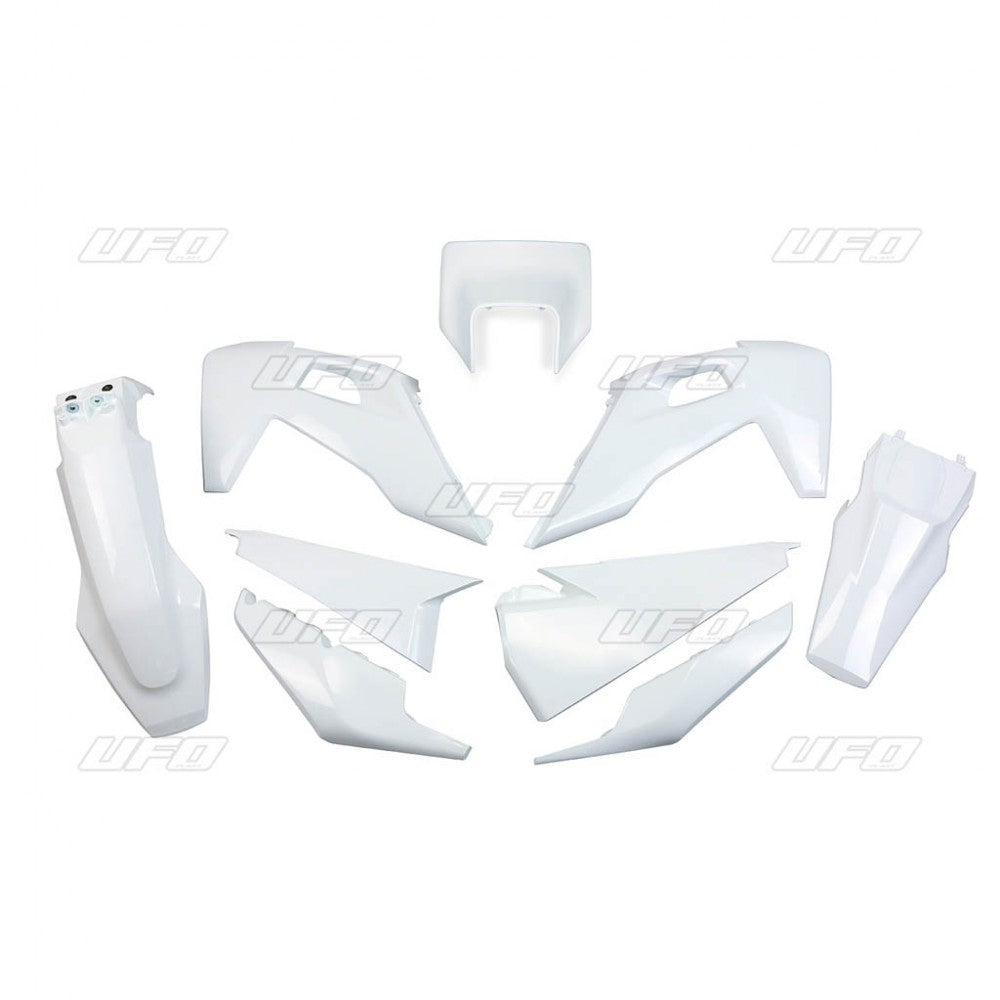 UFO Plastic kit 4-parts HVA TE/FE 125-501 2020- White 041 - MxProStoreParts