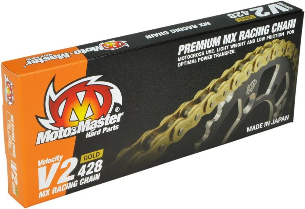 Motomaster Ketting V2-428G 130 Schakels Goud - MxProStoreParts