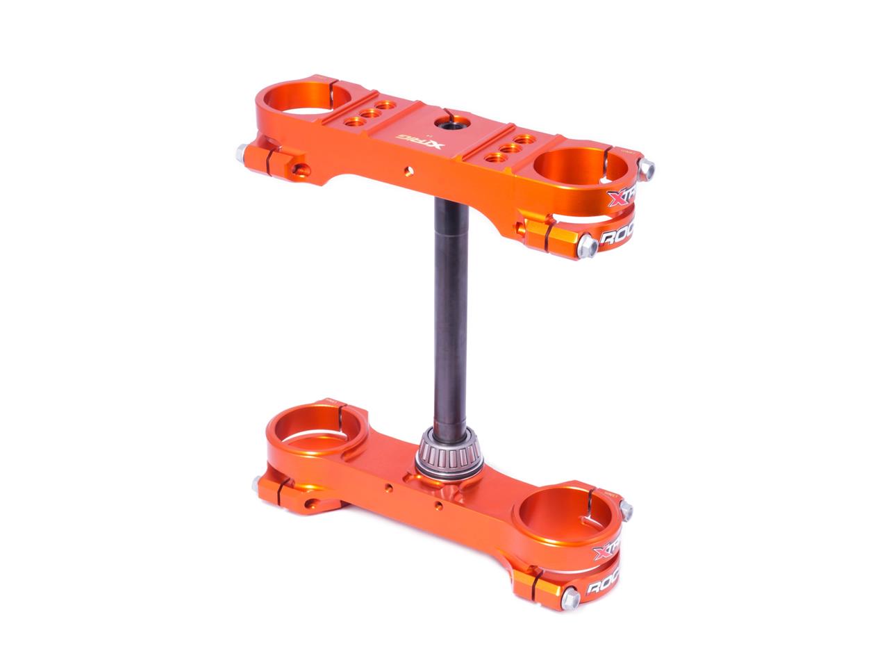 X-Trig Rocs kroonplaten met offset 22mm oranje KTM SX 65 12-20 & Husqvarna TC 65 17-20