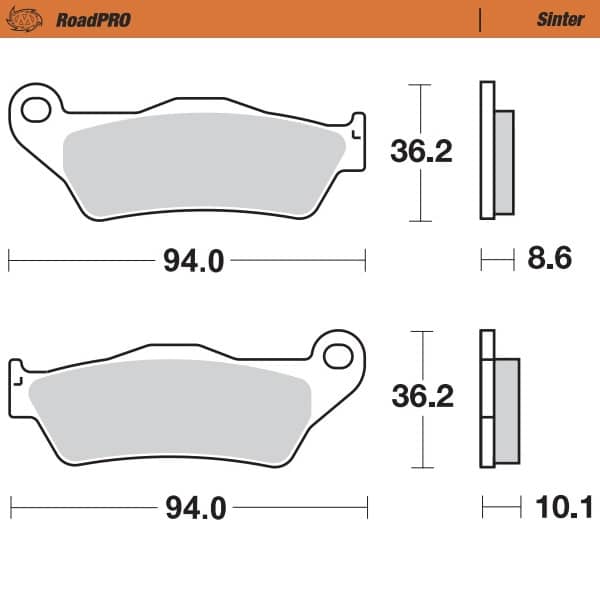 Moto Master Road Sinter Pro hintere Bremsbeläge - MxProStoreParts