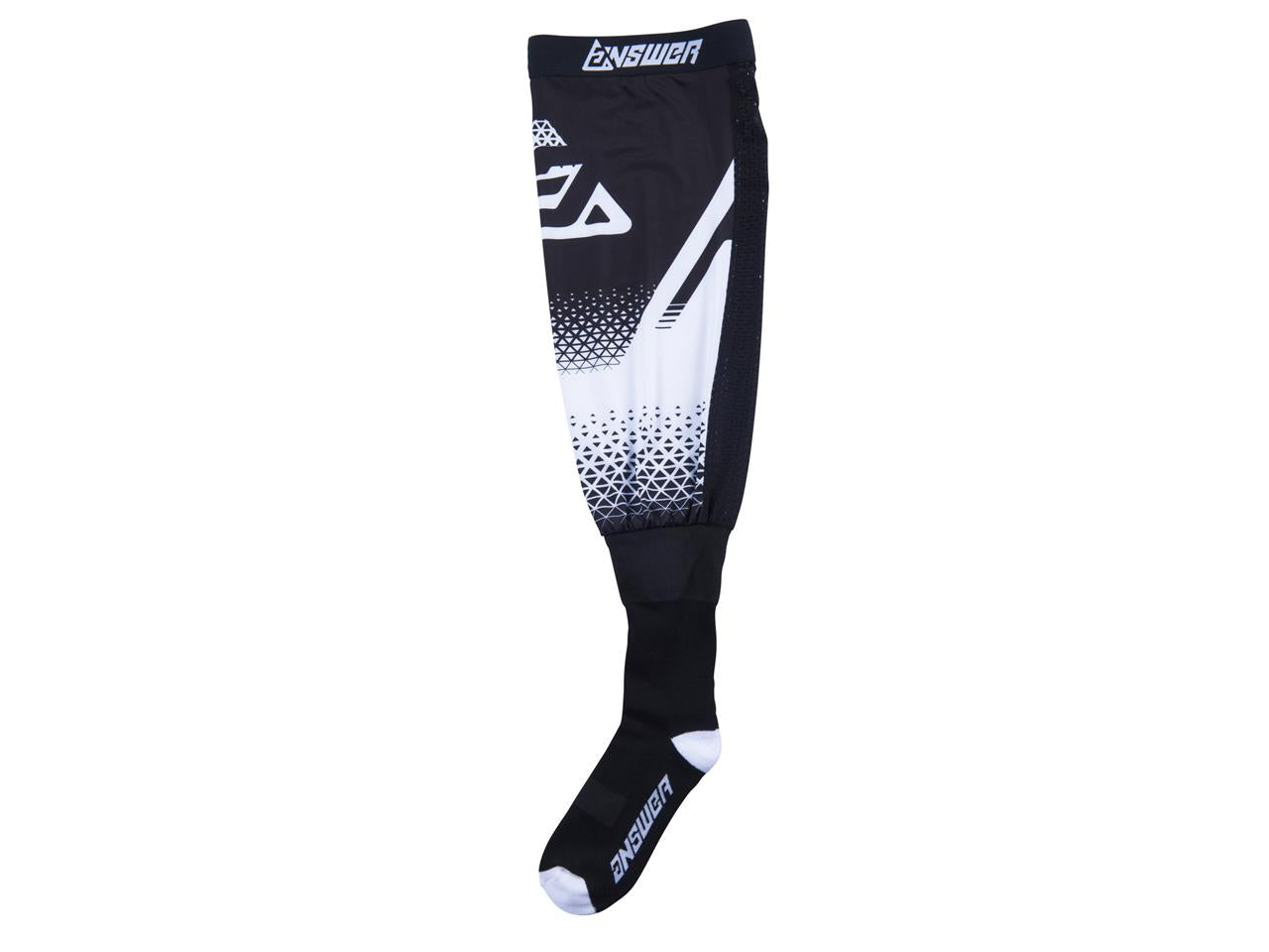 Answer Socks for Knee Brace Black/White S/M