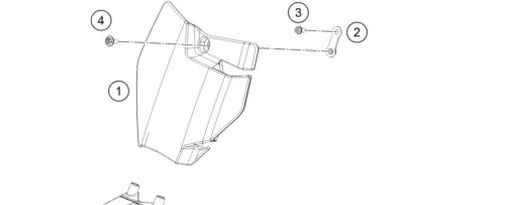 KTM OEM Halterungsplatte für Nummernschild (Nummer 2 auf dem Foto) - MxProStoreParts