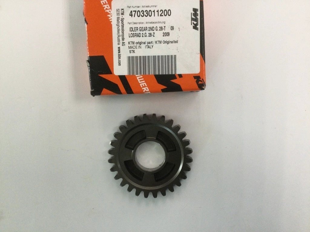 KTM OEM 2e versnellingsbak tandwiel SX 85 2003 - 2017 & SX 105 2004 - 2011 IDLER GEAR 2ND G. 28 - T 09 - MxProStoreParts