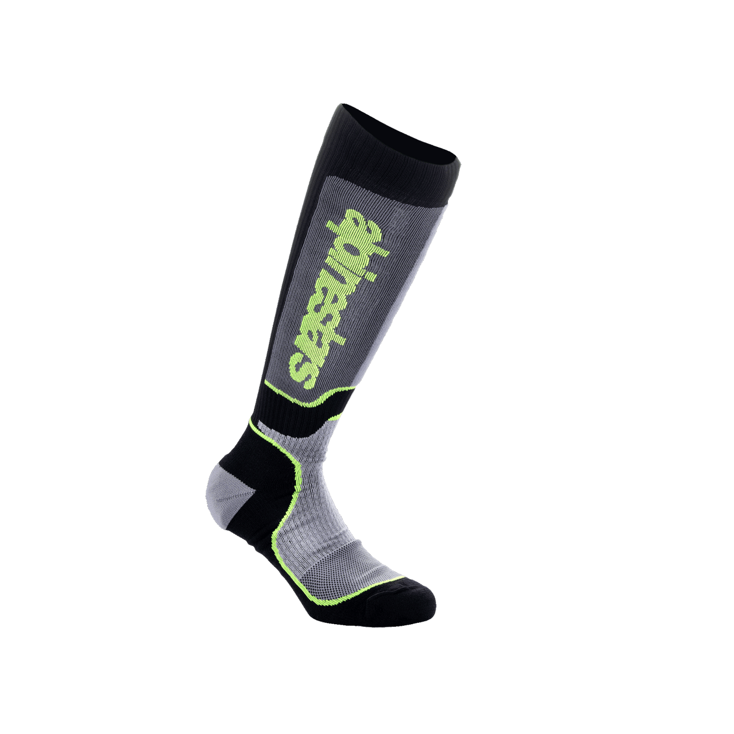 Alpinestars MX Plus Sokken Dryarn® M/L Zwart Grijs Fluo - MxProStoreParts