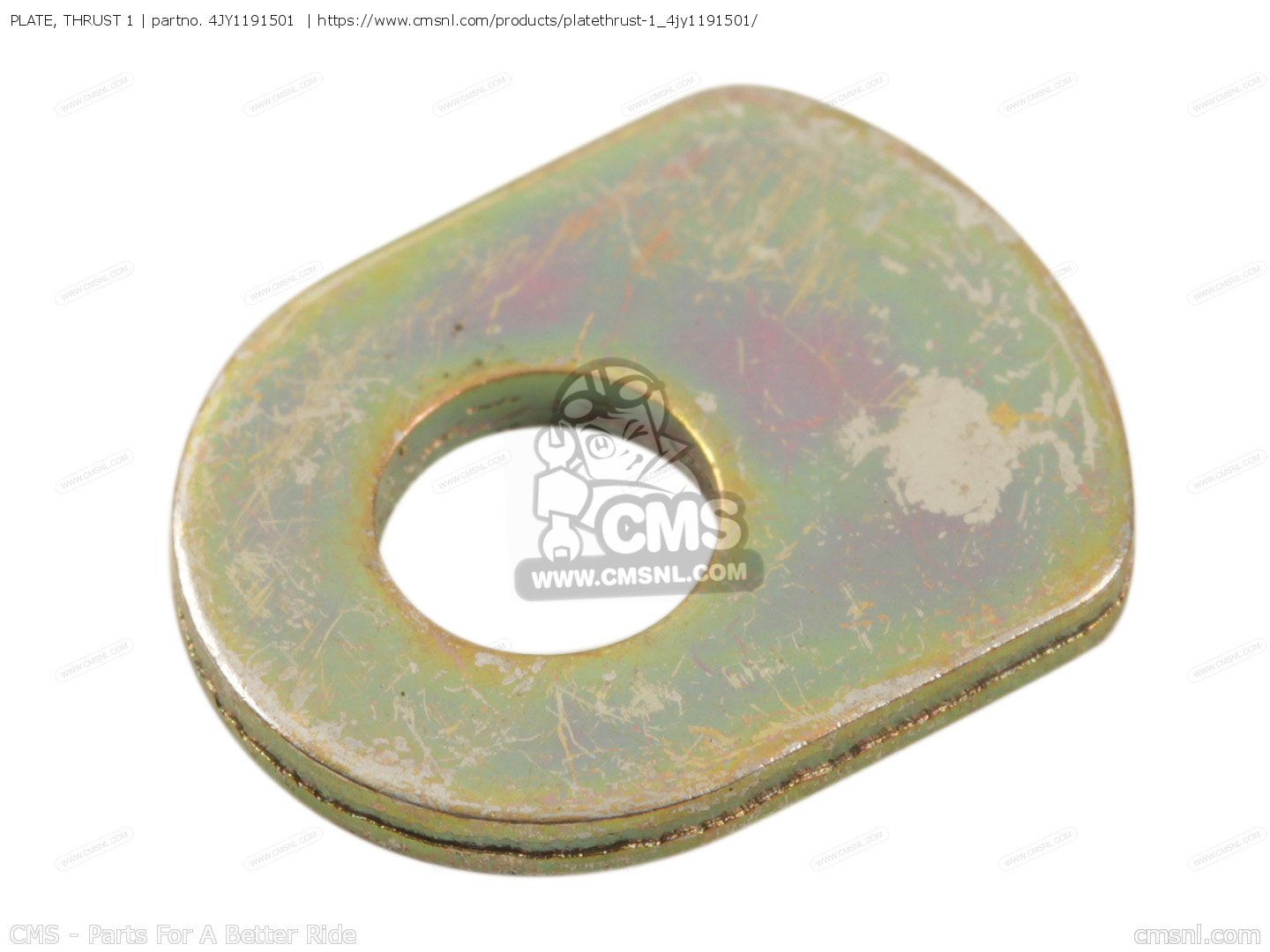 Yamaha OEM PLATE, THRUST 4JY-11915-01-00 word geleverd als 4JY-11915-10-00 Yamaha YZ 65/80/85/125/250