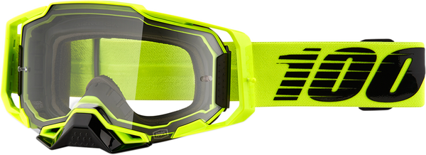 100 % Armega Nuclear Citrus Crossbrille, Fluorgelb – klare Linse (Kollektion Frühjahr 2022)