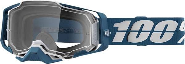 100% Armega Albar Motocross Goggles Silver Flash Mirror - Clear lens ( Spring 2022 collection )