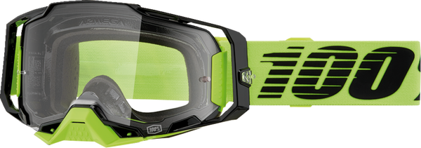100% Armega Crossbril Neon Yellow - Clear lens ( 2024 collection )