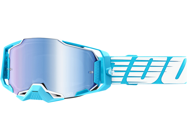 100 % Armega Oversized Sky Motocross-Brille – Silberne Spiegellinse (Frühjahrskollektion 2022)