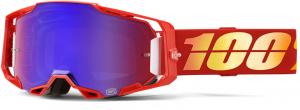 100% Armega Nuketown Cross Goggles - Red/Blue Lens