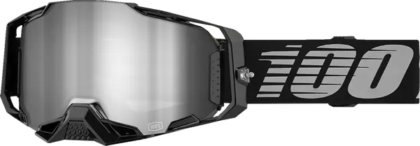 100% Armega Crossbril Black - Zilvere Spiegel lens ( 2024 collection )
