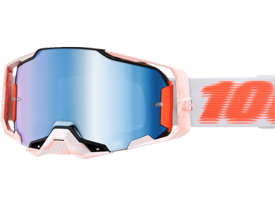 100 % Armega Motocross-Brille Tubular – blaue Spiegellinse (Kollektion 2024)