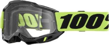 100% Accuri 2 Crossbril Fluor Geel - clear lens ( 2025 collection ) - MxProStoreParts