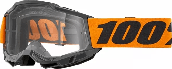 100% Accuri 2 Crossbril – Oranje (Clear Lens) – 2025 Collectie - MxProStoreParts