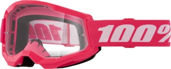 100% Strata 2 Goggles Pink - Clear Lens (2026 collection) (Kids)