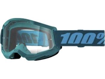 100% Strata 2 Crossbril Stein - klare Linse (2026 Kollektion) - MxProStoreParts