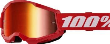 100% Strata 2 Crossbril Rood - Rode Spiegel lens ( 2026 collection ) - MxProStoreParts