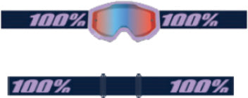 100% Strata 2 Crossbril Paars - Rood/Blauwe Spiegel lens ( 2026 collection )