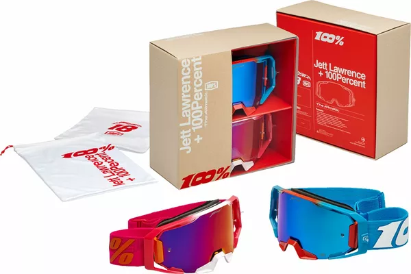 100% Armatic Jett Lawrence Limited Edition motocross goggles 2 pack