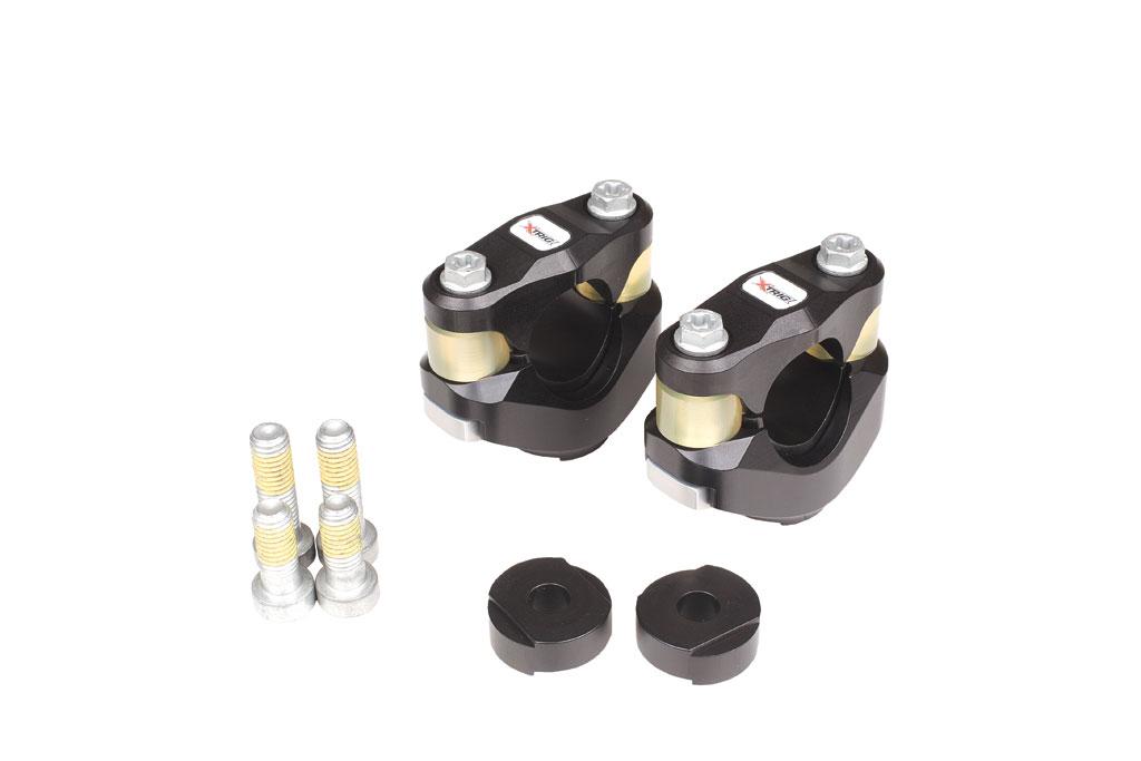 X-Trig Lenkerklemmen + Lenkungsdämpfer für Xtrig Gabelbrücken mit 22 mm Lenker M12 PHDS