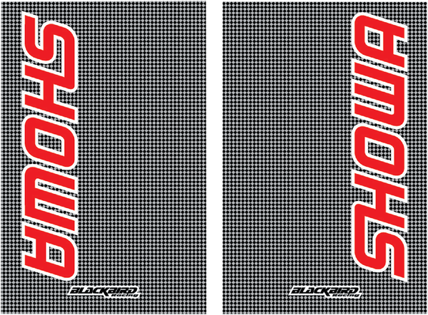 Blackbird voorvork stickers Showa carbon look