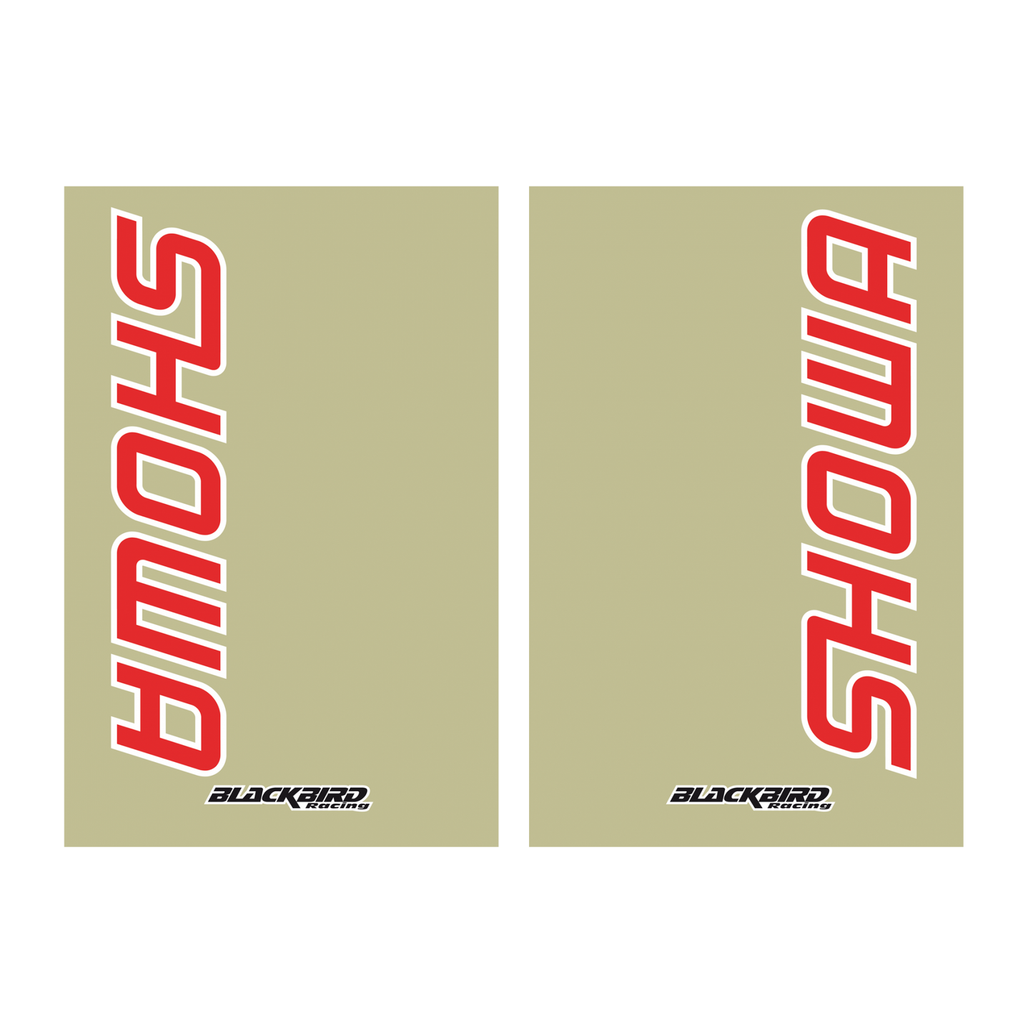 Blackbird voorvork stickers Showa