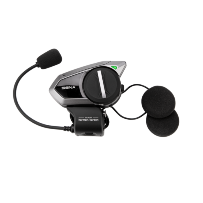 Sena 50S Bluetooth intercom with Harman Kardon sound module, black/silver, duopack