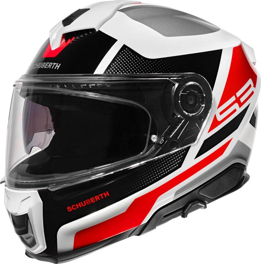 Schuberth S3 Daytona full-face helmet, white with red graphics