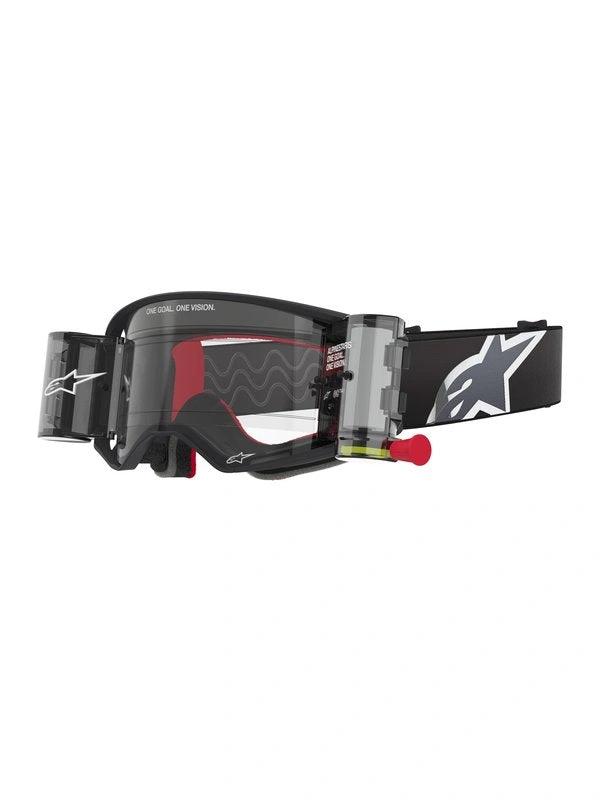 Alpinestars Supertech Corp Roll - Off Goggles – Black/Grey Clear - MxProStoreParts