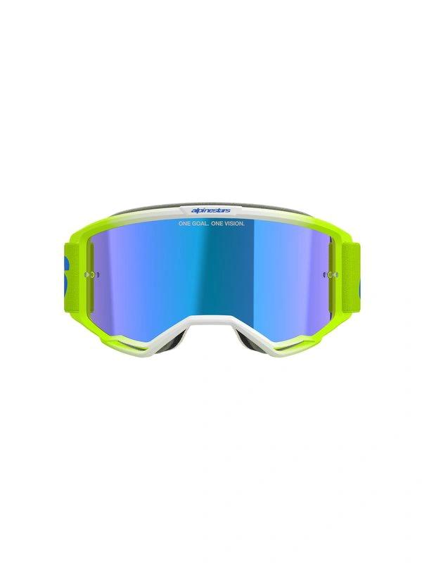Alpinestars Motocross-Brille Vision 5 BLAZE FLUO GELB BLAU SPIEGEL BLAU - MxProStoreParts