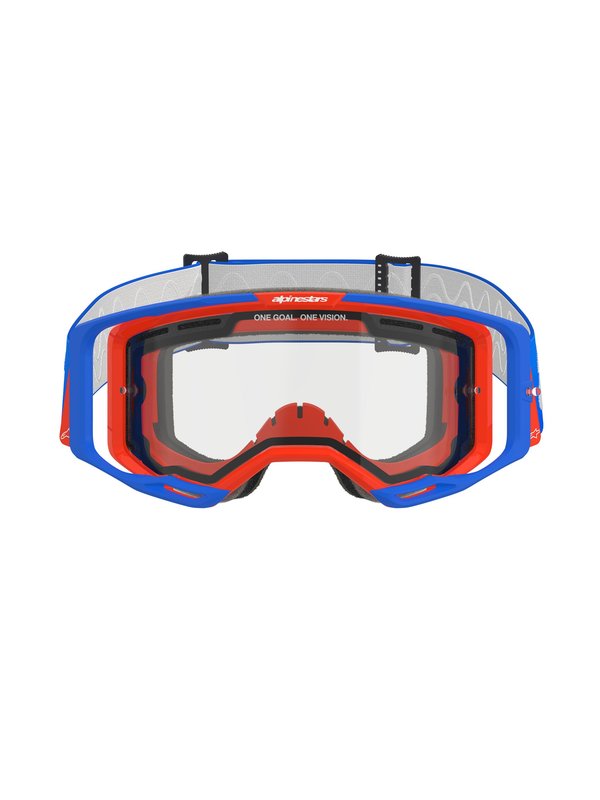 Alpinestars Goggle Vision 8 WORDMARK DUAL PANE BLUE ORANGE Clear