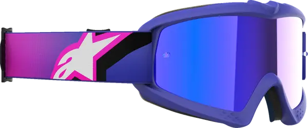 Alpinestars Vision Corp Crossbril Roze - blauwe spiegel lens ( 2026 collection ) (kinderen)