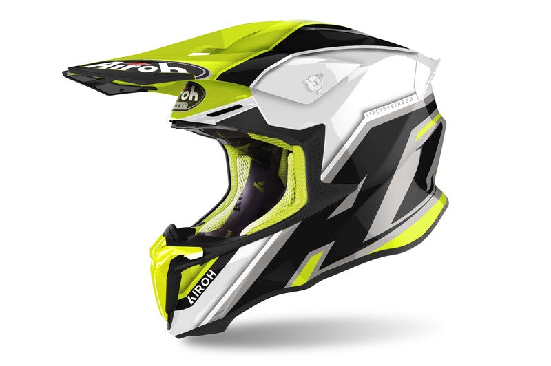 Airoh Twist 2.0 Shaken Yellow Cross Helmet