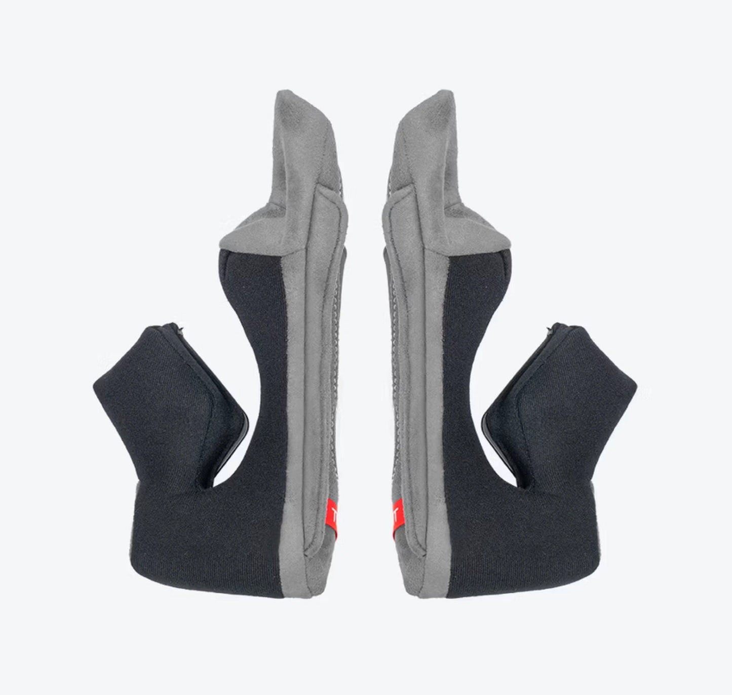 Airoh Matryx cheek pads, black fabric with gray lining, pair