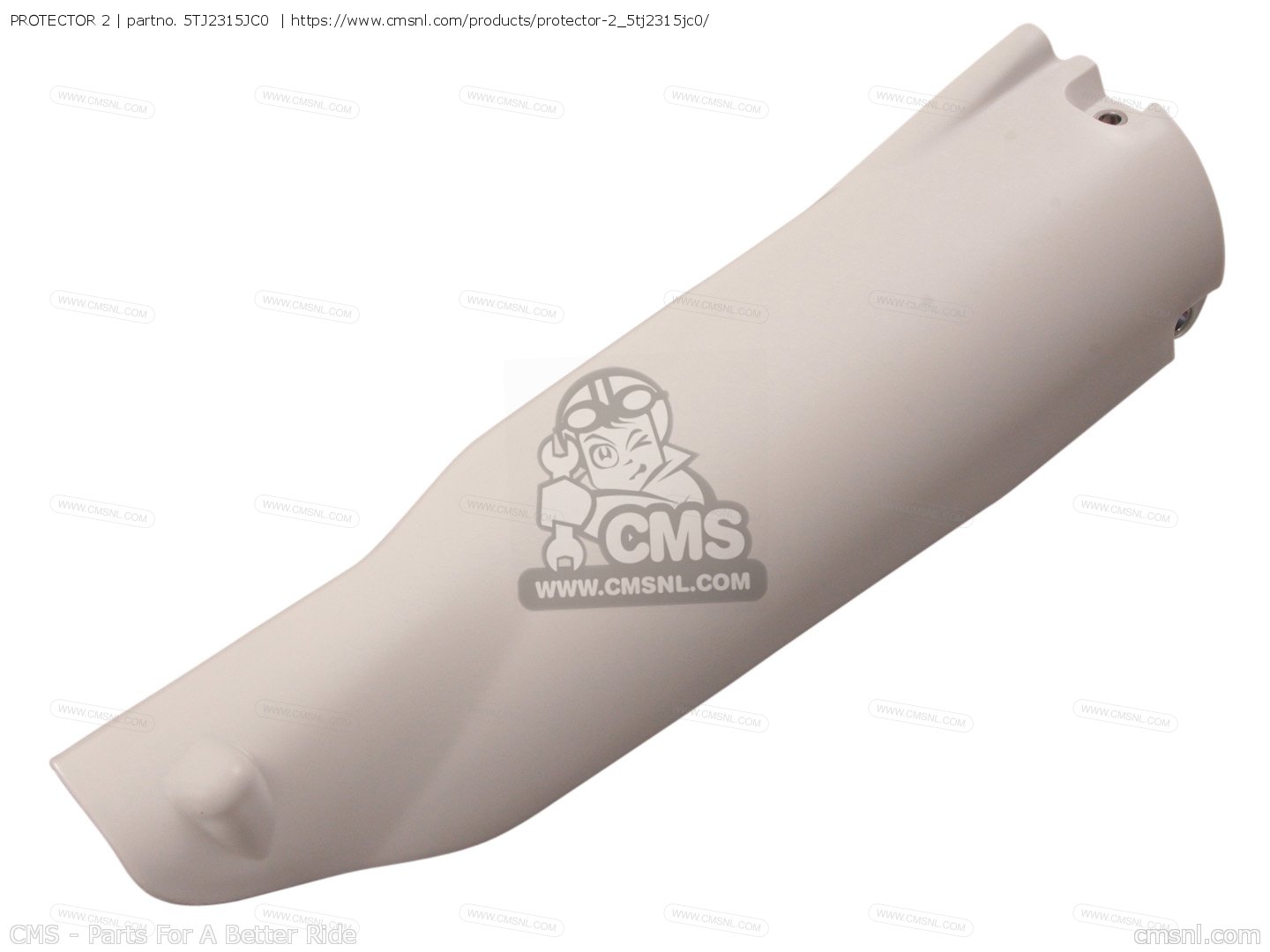 Yamaha OEM Linker voorvork beschermer wit Yamaha WR 250F 2006-2019 & WR 450F 2006-2018