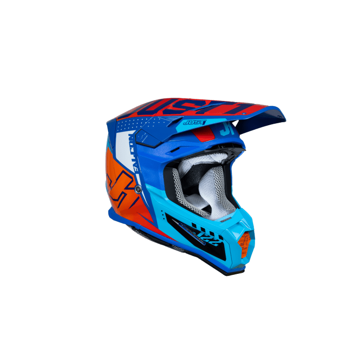 Just1 Helmet J-22 F Falcon Orange/Blue - MxProStoreParts