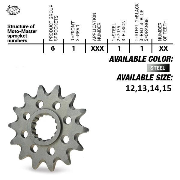 Moto Master voortandwiel 13 tands staal KX 65/80/85/100 / RM 60/65/100 - MxProStoreParts