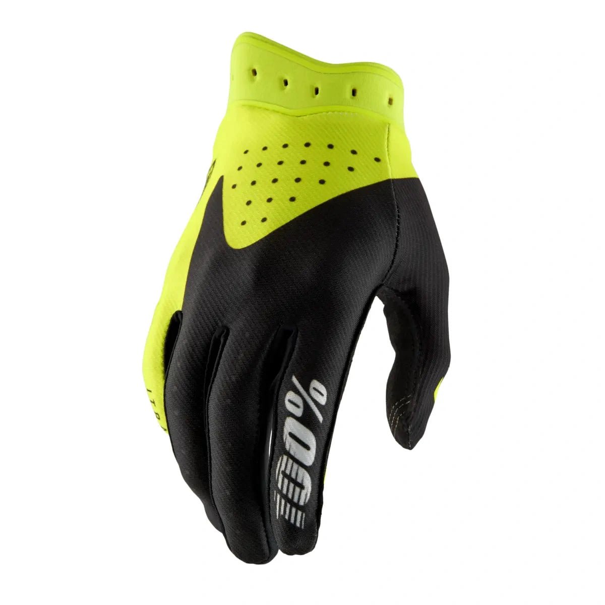 100% iTRACK Cyclocross Gloves – Black / Fluorescent Yellow