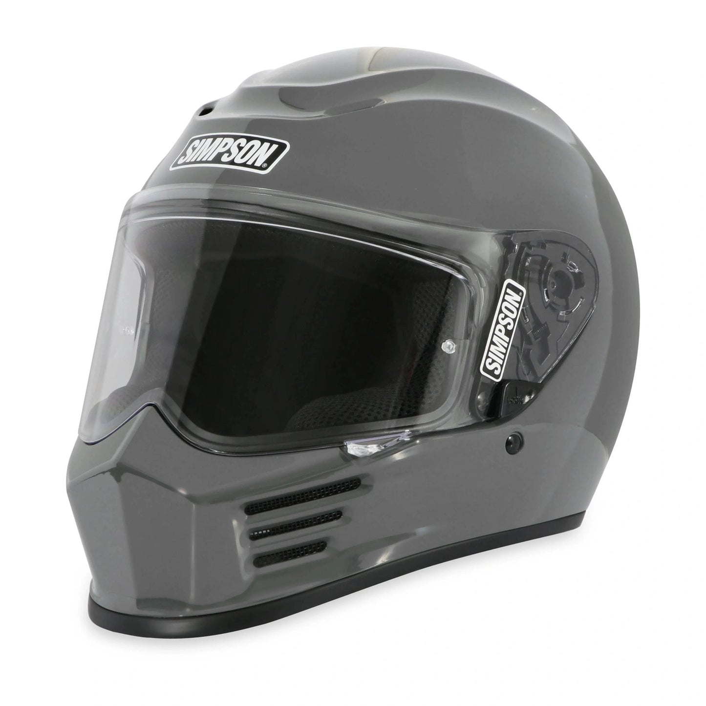 Simpson Helmet Speed 06 solid armor gray full-face helmet with clear visor