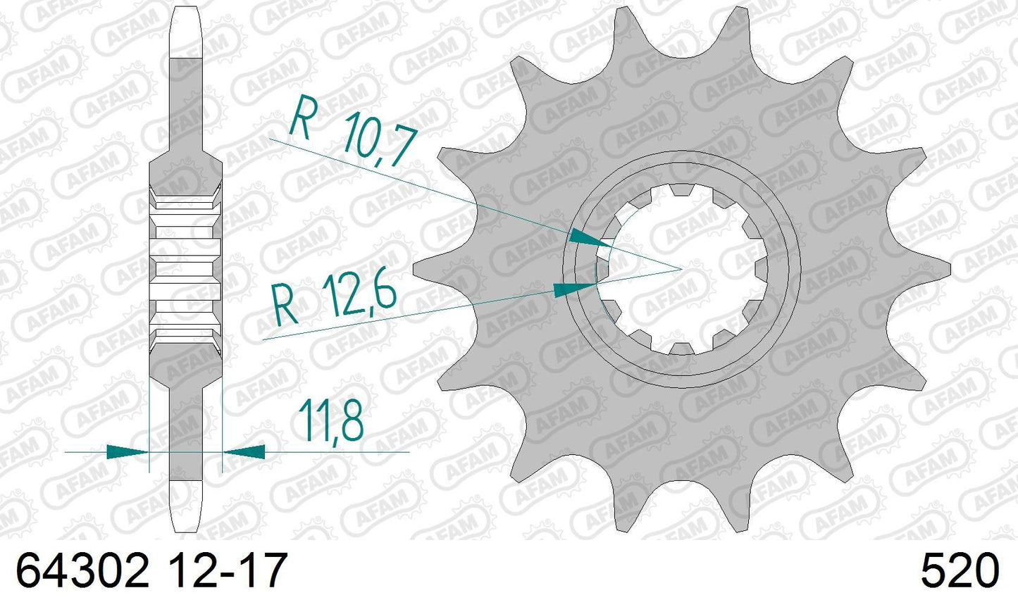 AFAM Vorderritzel für Husaberg, Husqvarna bis 1988 - MxProStoreParts
