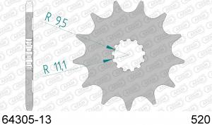 AFAM front sprocket 13 teeth steel Husqvarna -13