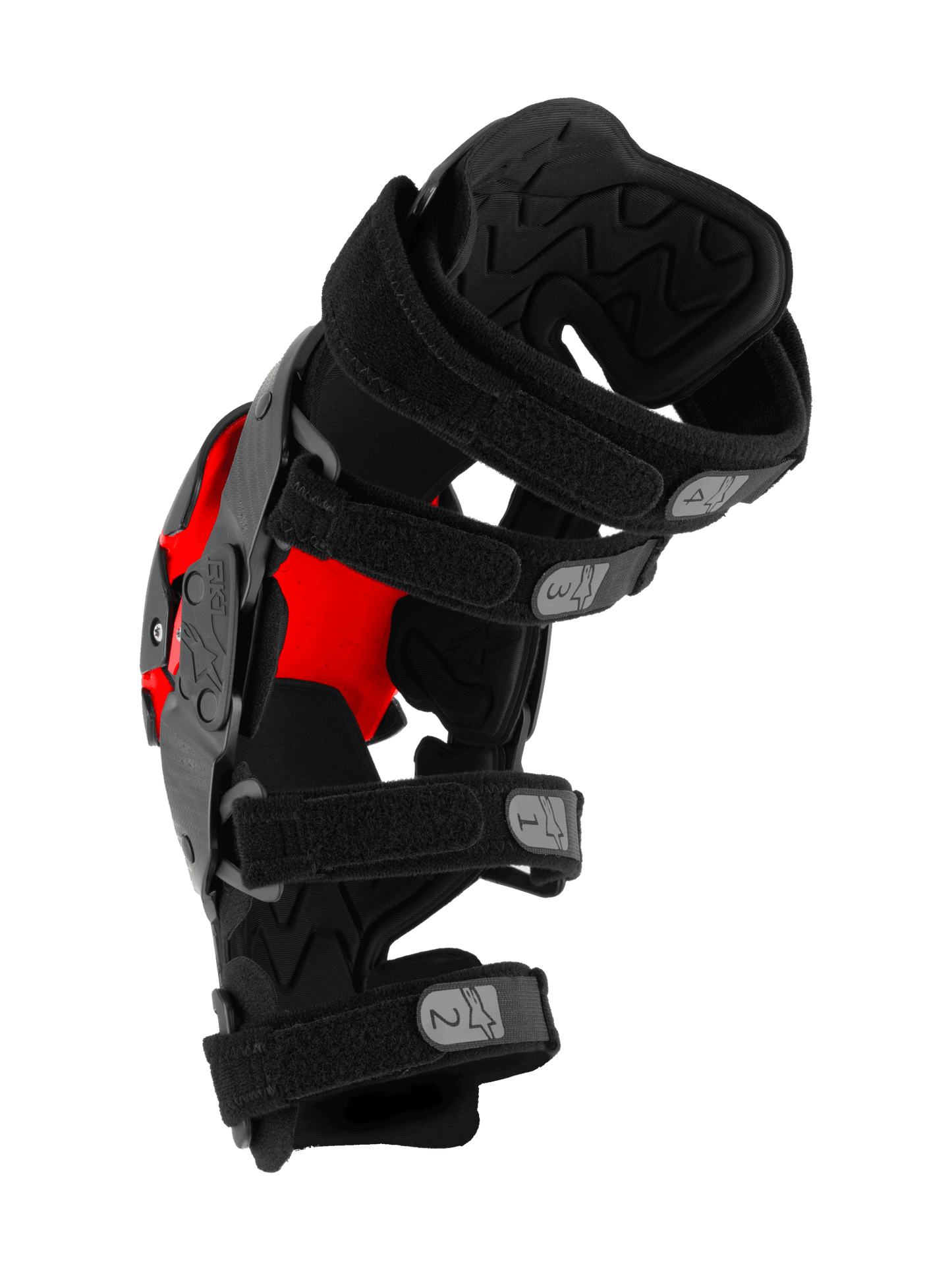 Alpinestars RK-1 Plasma Knieschützer mit Vierpunkt-Scharnier, Schwarz Rot - MxProStoreParts