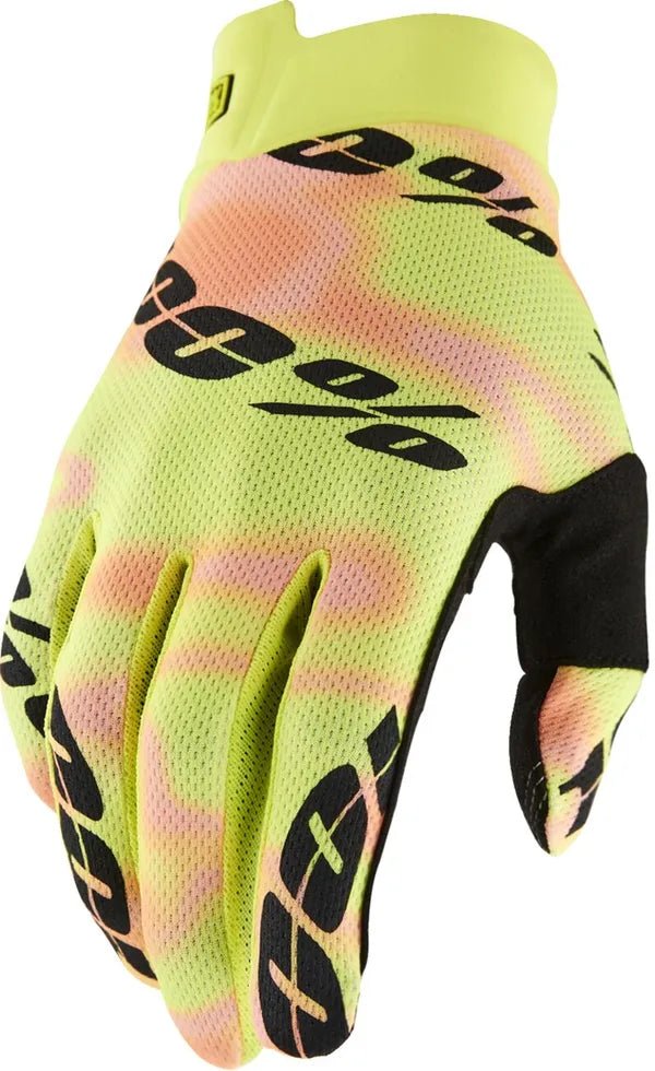 100% iTrack crosshandschoenen roze/geel/zwart – maat S - MxProStoreParts