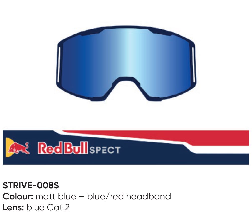 Spect Red Bull Strive MX Goggles Single lens Blue/Red blue