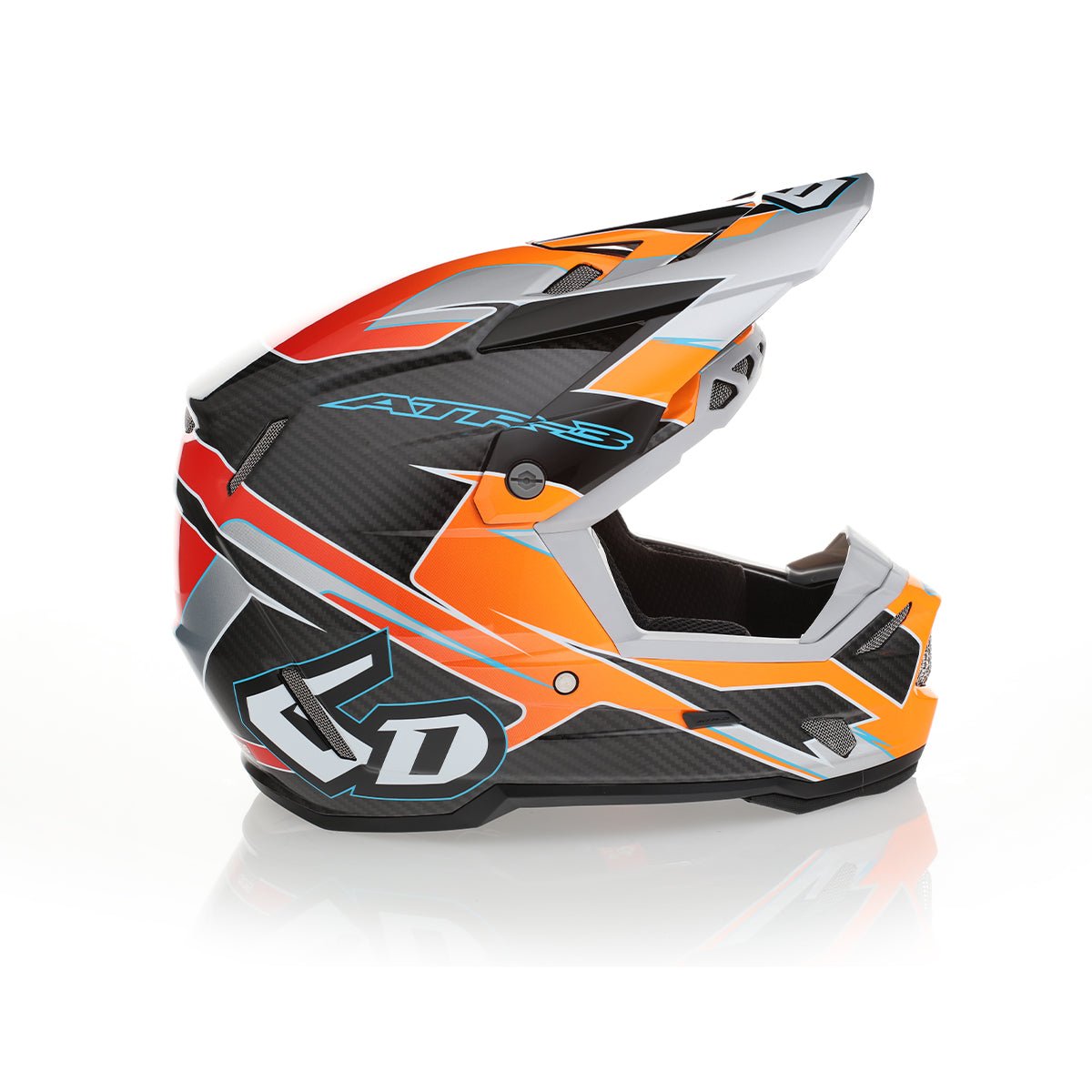 6D ATR-3Y Reflex jeugdhelm — Glanzend neon oranje