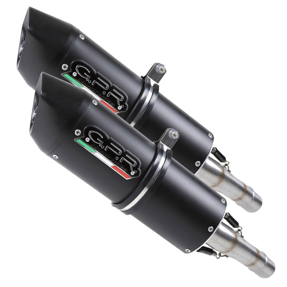 GPR Honda Crf 250 R 2006/07 Par de escape slip-on con aprobación CE Furore Nero - MxProStoreParts