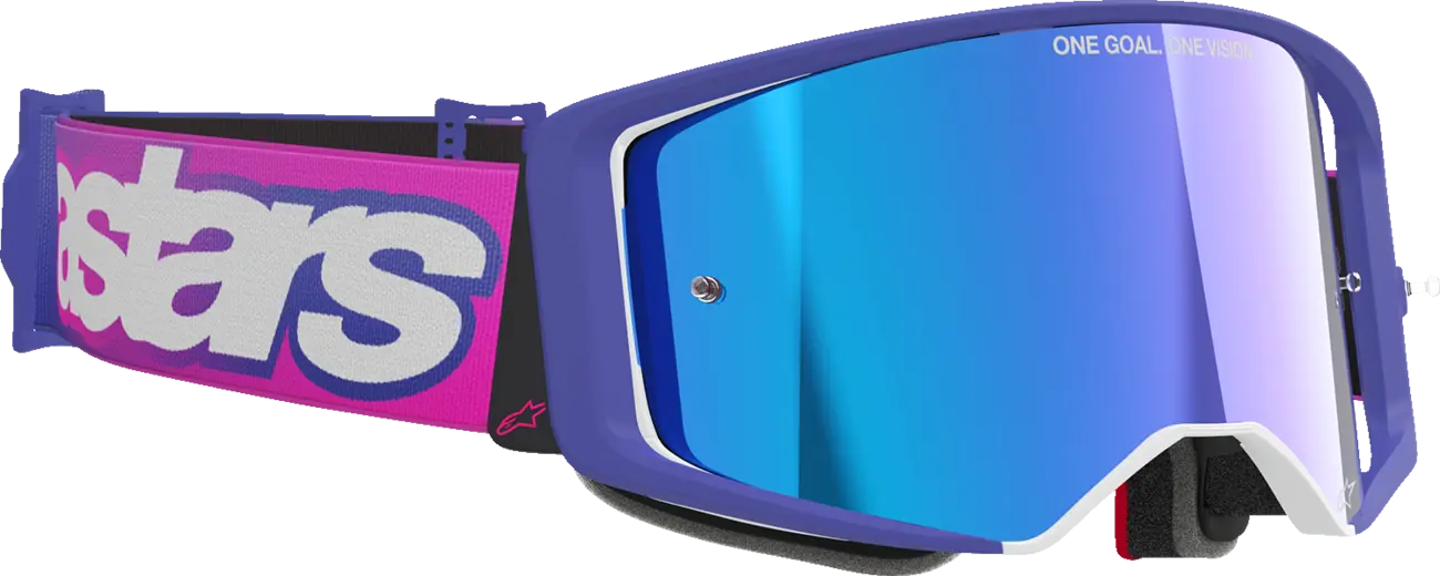Alpinestars Supertech Vista Goggle – Purple/Pink / Mirror Blue