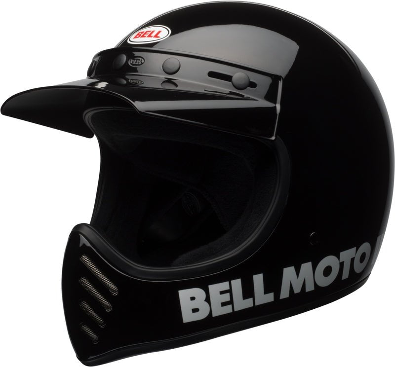 BELL Moto-3 Classic Crosshelm Gloss Zwart 2023 Collectie ( glans kleur ) Maat L - MxProStoreParts