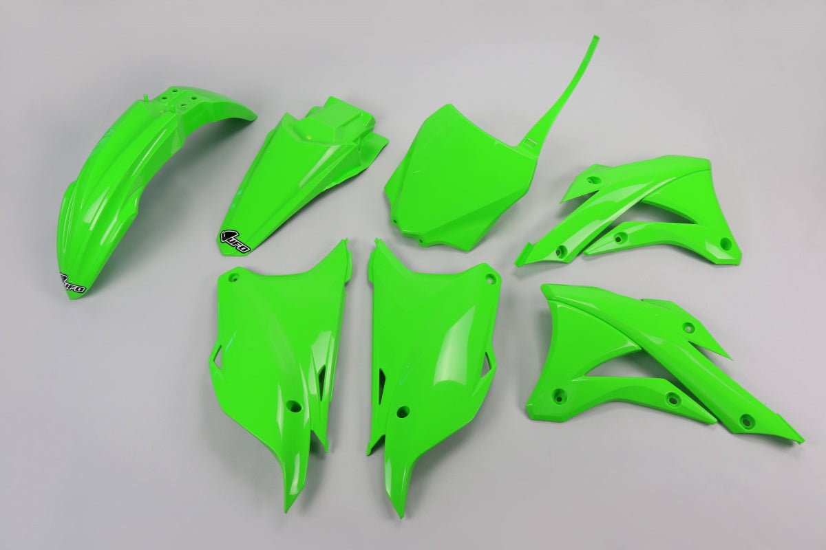 UFO Plastic kit 5-parts Green KX85 OEM 2021 14-21 - MxProStoreParts